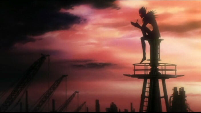 Ryuk takes notes while overseeing construction